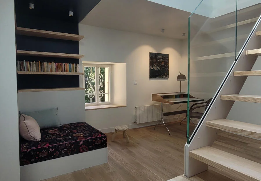 Les Sources Phase 2 — Espace lecture & bureau après